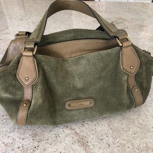 NWOT Cole Haan Olive Green Suede & Leather Hobo Bag